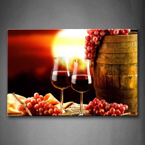 Red Wine With Fruit Wall Art Painting The Picture Print On Canvas Food Pictures For Home Decor Decoration Gift 