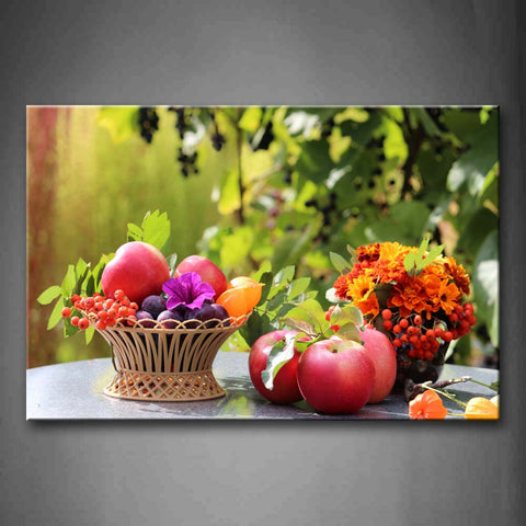 Various And Colouful Fruit And Orange Flowers Wall Art Painting The Picture Print On Canvas Food Pictures For Home Decor Decoration Gift 