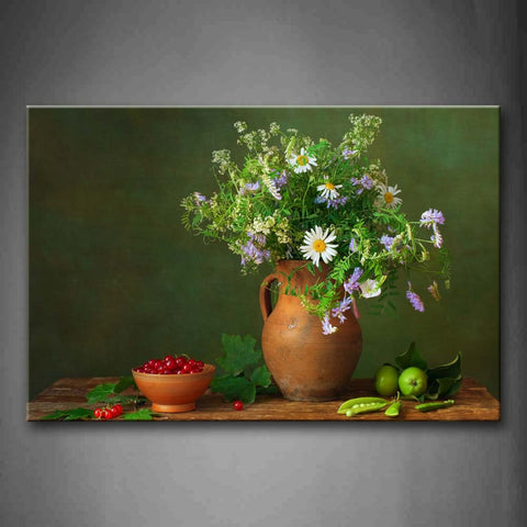 Flowers And Glasses Fruit Wall Art Painting Pictures Print On Canvas Food The Picture For Home Modern Decoration 