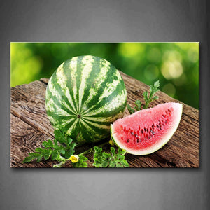 Watermelon On The Wooden Table Wall Art Painting The Picture Print On Canvas Food Pictures For Home Decor Decoration Gift 