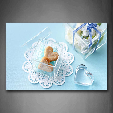 The Heart Shaped Cookies And Boxes Wall Art Painting Pictures Print On Canvas Food The Picture For Home Modern Decoration 