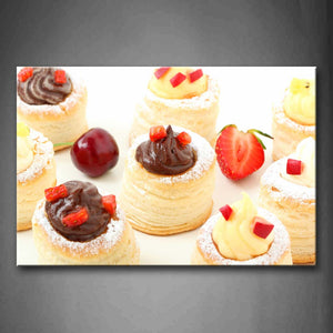 Various Jam On The Cake With Strawberries Wall Art Painting The Picture Print On Canvas Food Pictures For Home Decor Decoration Gift 