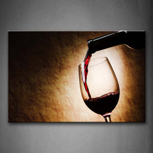 A Cup Of Wine And Wine Bottle Wall Art Painting The Picture Print On Canvas Food Pictures For Home Decor Decoration Gift 