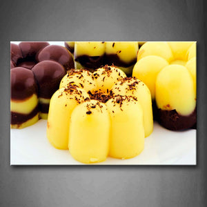 Yellow Orange Chocolate Chip On The Dessert Wall Art Painting Pictures Print On Canvas Food The Picture For Home Modern Decoration 