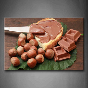Chocolate On Bread And Chestnut Wall Art Painting The Picture Print On Canvas Food Pictures For Home Decor Decoration Gift 