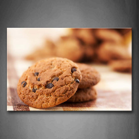 Cookie With Chocolate Chips Wall Art Painting Pictures Print On Canvas Food The Picture For Home Modern Decoration 