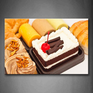 Sweets And Bread With Cake Wall Art Painting Pictures Print On Canvas Food The Picture For Home Modern Decoration 