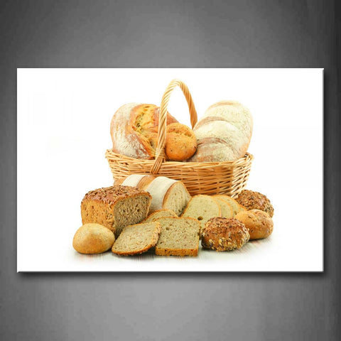 Various Bread With Basket Wall Art Painting The Picture Print On Canvas Food Pictures For Home Decor Decoration Gift 