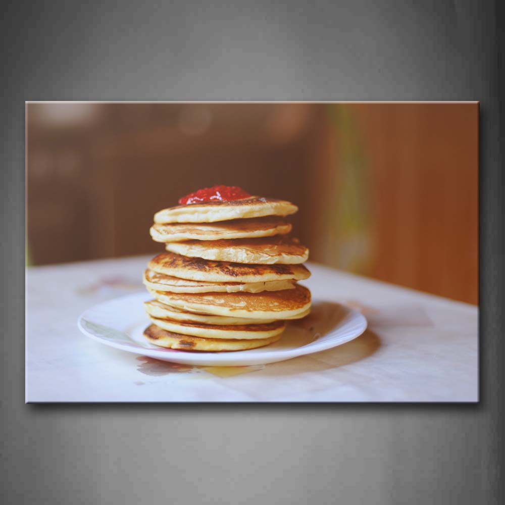 Red Jam On The Pancake Wall Art Painting Pictures Print On Canvas Food The Picture For Home Modern Decoration 