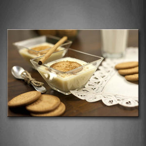 Cookies And Cinnamon With Cup Wall Art Painting The Picture Print On Canvas Food Pictures For Home Decor Decoration Gift 