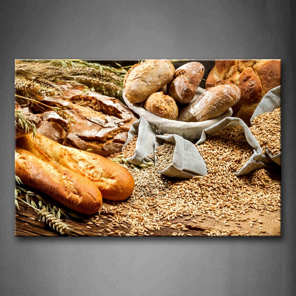 Various Bread And Wheat Wall Art Painting Pictures Print On Canvas Food The Picture For Home Modern Decoration 