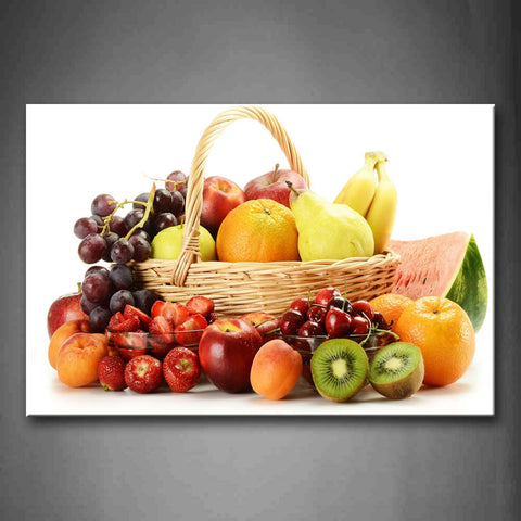 Various Fruit With Basket Wall Art Painting The Picture Print On Canvas Food Pictures For Home Decor Decoration Gift 