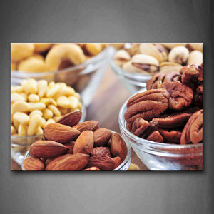 Various Nuts In The Bowls Wall Art Painting The Picture Print On Canvas Food Pictures For Home Decor Decoration Gift 