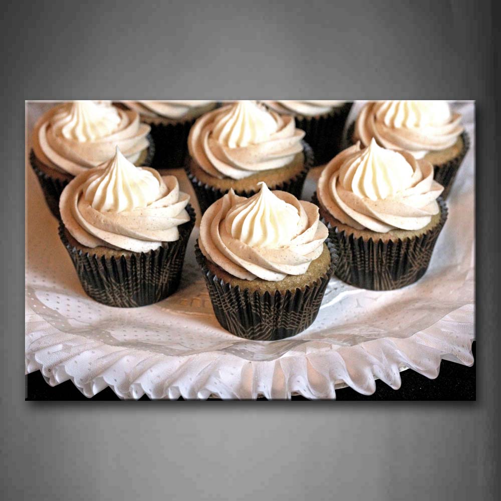 Chocolate Cupcake With Cream Wall Art Painting Pictures Print On Canvas Food The Picture For Home Modern Decoration 