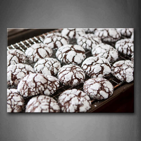 Cookie With Sugar On The Steel Table Wall Art Painting The Picture Print On Canvas Food Pictures For Home Decor Decoration Gift 