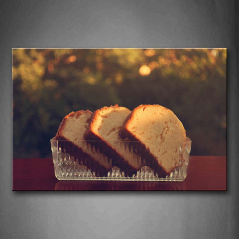 Brown Three Pieces Of Bread In The Sunshine Wall Art Painting The Picture Print On Canvas Food Pictures For Home Decor Decoration Gift 