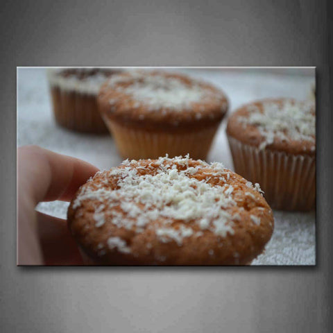 Cupcakes With Sugar Chips Wall Art Painting Pictures Print On Canvas Food The Picture For Home Modern Decoration 