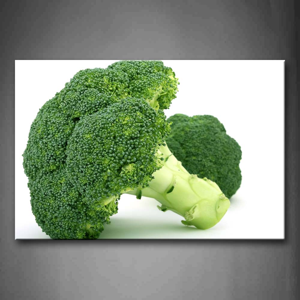 Two Green Broccoli Wall Art Painting The Picture Print On Canvas Food Pictures For Home Decor Decoration Gift 