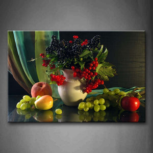 Various Fruit And Bottle Wall Art Painting Pictures Print On Canvas Food The Picture For Home Modern Decoration 