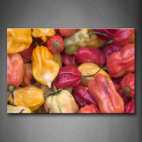 Various And Colourful Pepper Wall Art Painting Pictures Print On Canvas Food The Picture For Home Modern Decoration 