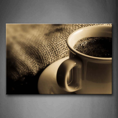 Brown A Cup Of Black Coffee Wall Art Painting The Picture Print On Canvas Food Pictures For Home Decor Decoration Gift 