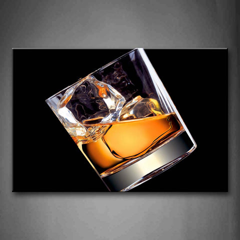 Whisky In The Cup With Ice Wall Art Painting The Picture Print On Canvas Food Pictures For Home Decor Decoration Gift 