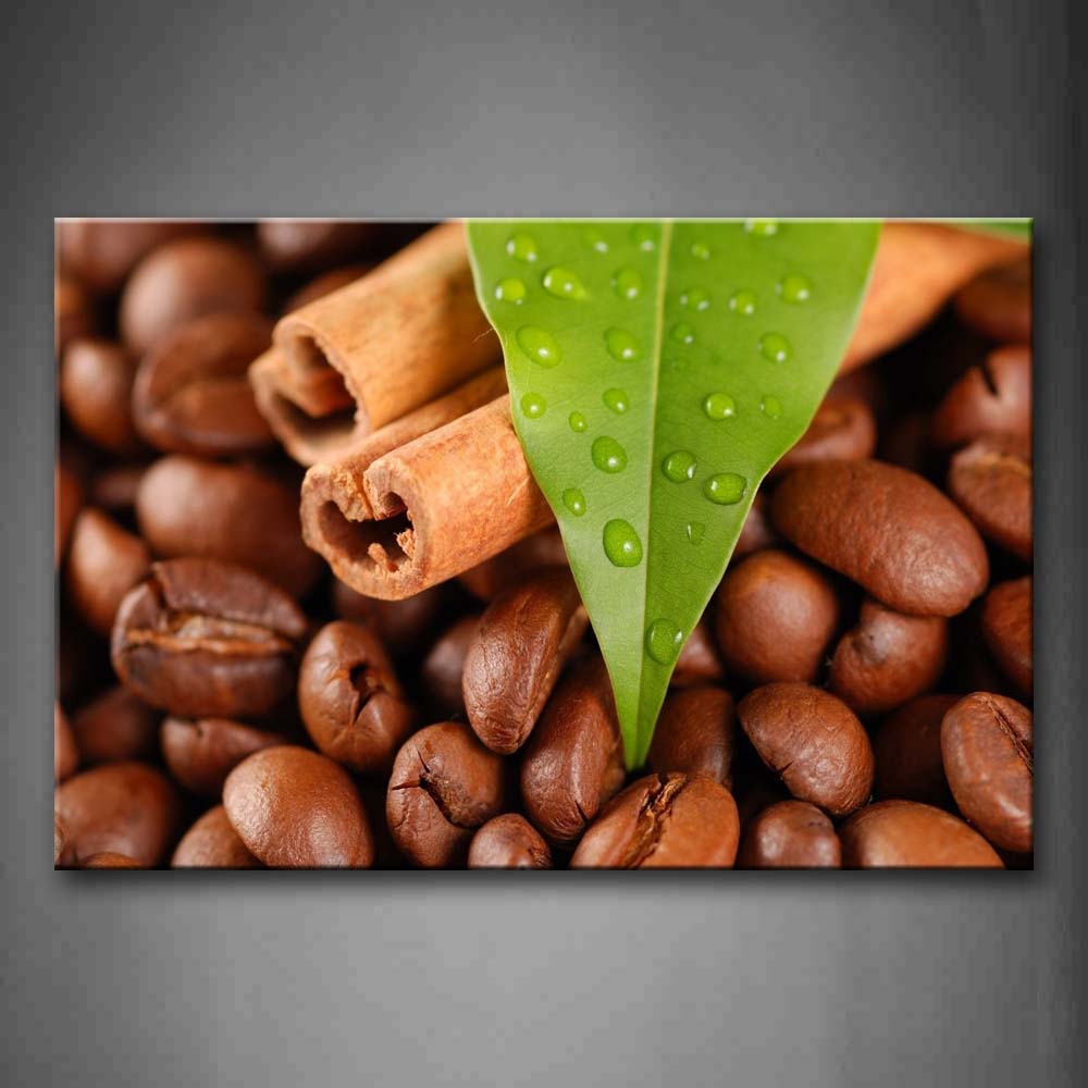Brown Coffee Bean And Cinnamon Wall Art Painting Pictures Print On Canvas Food The Picture For Home Modern Decoration 