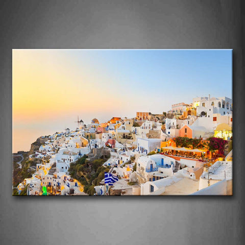 The Brightly Lit Town Wall Art Painting The Picture Print On Canvas City Pictures For Home Decor Decoration Gift 