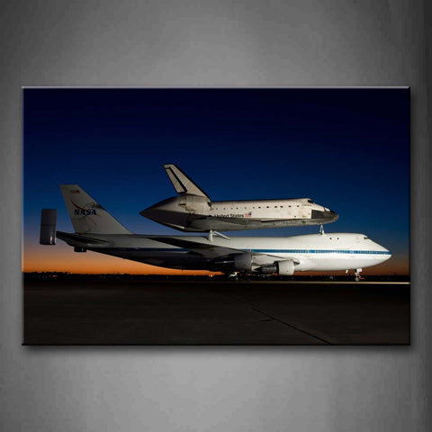A Big Plane Under A Small Plane Wall Art Painting Pictures Print On Canvas City The Picture For Home Modern Decoration 