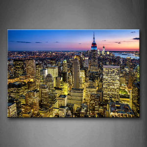 New York Beautiful Aerial Picture Wall Art Painting The Picture Print On Canvas City Pictures For Home Decor Decoration Gift 