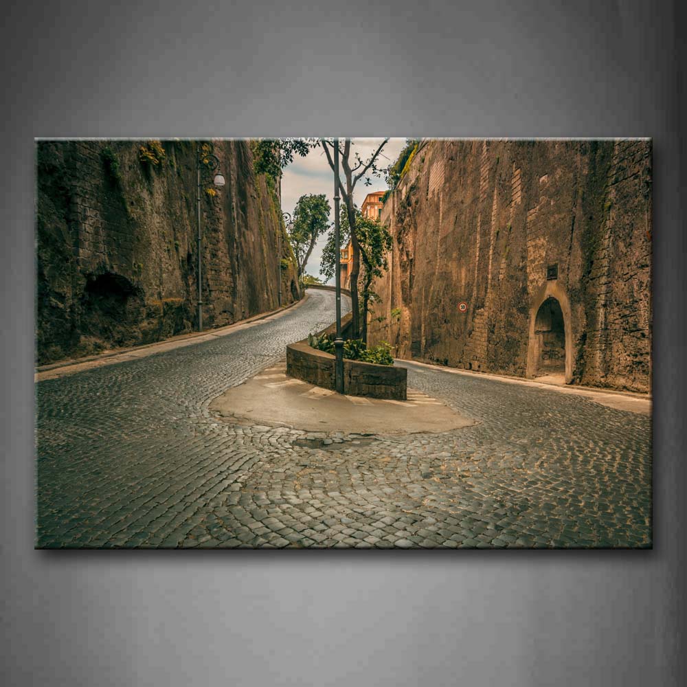 The Winding Road Is The Ancient Wall Wall Art Painting The Picture Print On Canvas City Pictures For Home Decor Decoration Gift 