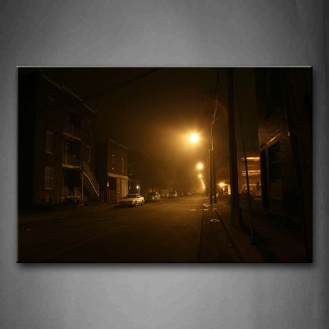 The Dim Lights In The Streets Wall Art Painting Pictures Print On Canvas City The Picture For Home Modern Decoration 