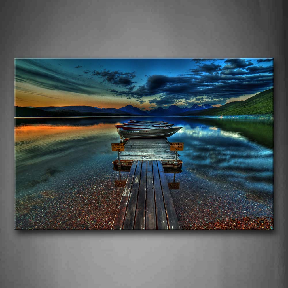 Next To The Pier To Stop A Few Ship Wall Art Painting The Picture Print On Canvas City Pictures For Home Decor Decoration Gift 