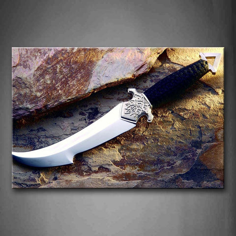A Dagger In Stone Wall Art Painting The Picture Print On Canvas Art Pictures For Home Decor Decoration Gift 