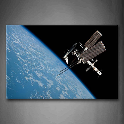 Satellite Float Out The Earth Wall Art Painting Pictures Print On Canvas City The Picture For Home Modern Decoration 