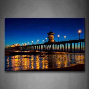 Bridge With The Tower And The Street Lamp Wall Art Painting Pictures Print On Canvas City The Picture For Home Modern Decoration 