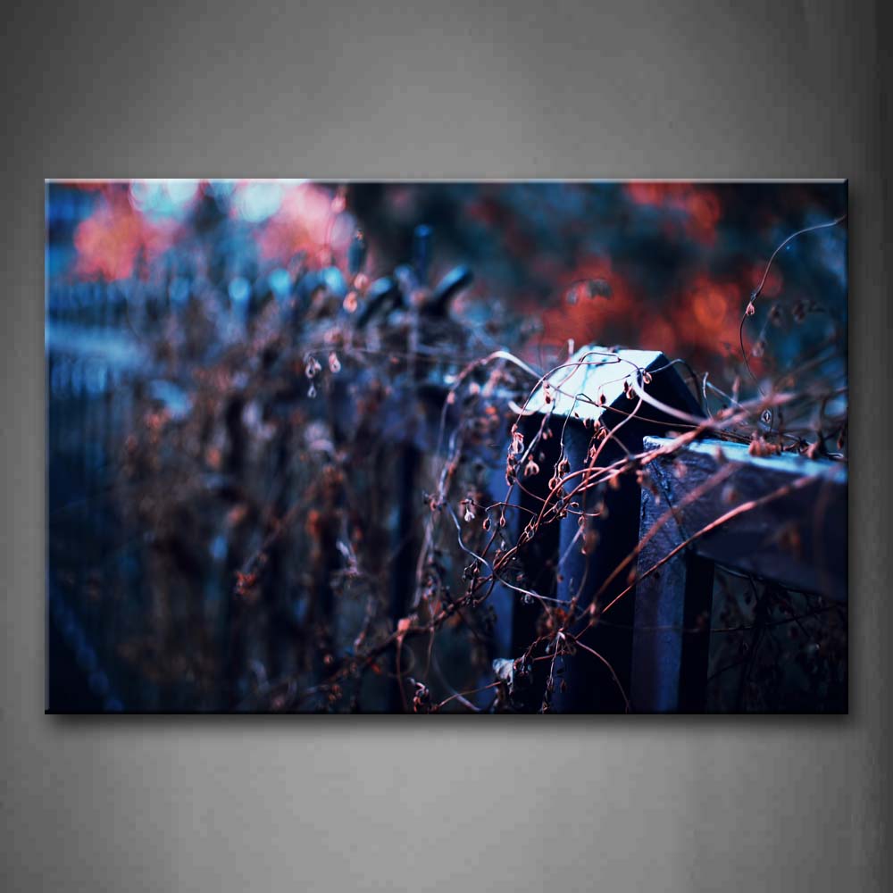 The Withered Branches Near Fence Wall Art Painting Pictures Print On Canvas City The Picture For Home Modern Decoration 