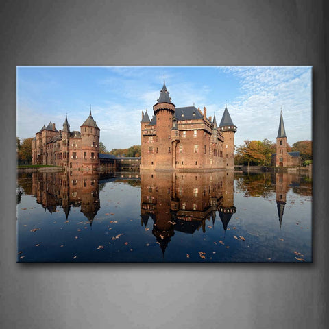 Part Of The Castle On The Lake Wall Art Painting Pictures Print On Canvas City The Picture For Home Modern Decoration 