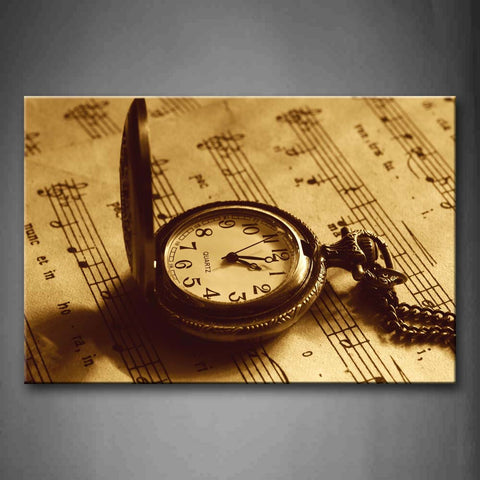 Watch On The Sheet Music Wall Art Painting Pictures Print On Canvas Art The Picture For Home Modern Decoration 