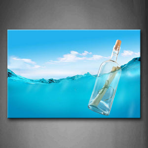 Blue A Bottle In The Midst Of The Sea Wall Art Painting Pictures Print On Canvas Art The Picture For Home Modern Decoration 