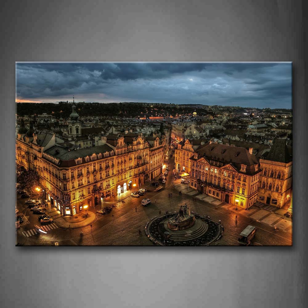 The Town Has A Tower Wall Art Painting Pictures Print On Canvas City The Picture For Home Modern Decoration 