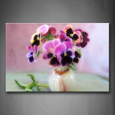 Pink Some Flower In The Flower Pot Wall Art Painting The Picture Print On Canvas Flower Pictures For Home Decor Decoration Gift 