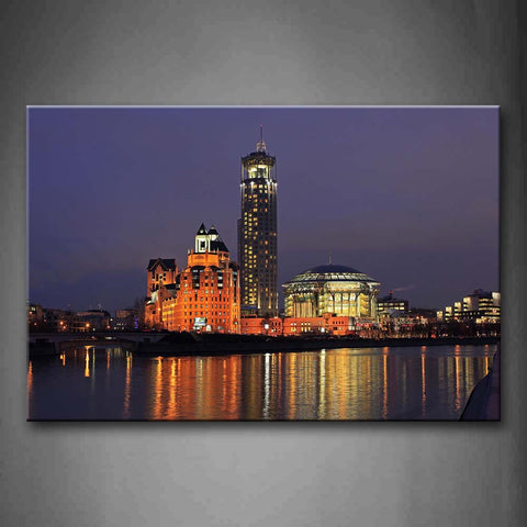 Moscow Near The Lake  Wall Art Painting Pictures Print On Canvas City The Picture For Home Modern Decoration 