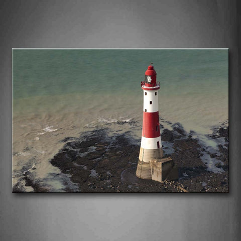 Lighthouse Build In The Middle Of Sea Wall Art Painting Pictures Print On Canvas City The Picture For Home Modern Decoration 