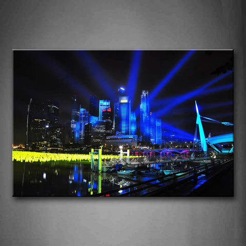 Singapore With Light Irradiation Wall Art Painting The Picture Print On Canvas City Pictures For Home Decor Decoration Gift 