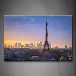 Eiffel Tower Build Near The Building Wall Art Painting Pictures Print On Canvas City The Picture For Home Modern Decoration 