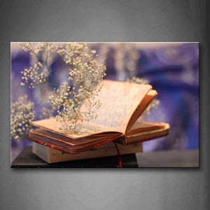 Book With Some Flowers  Wall Art Painting The Picture Print On Canvas Art Pictures For Home Decor Decoration Gift 