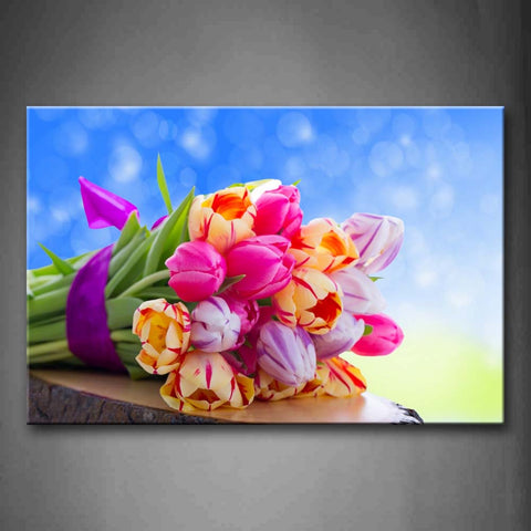 Pink Some Colorful Flowers Put Together Wall Art Painting Pictures Print On Canvas Flower The Picture For Home Modern Decoration 