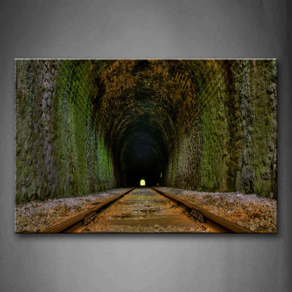 Tunnel With The Tracks Wall Art Painting Pictures Print On Canvas City The Picture For Home Modern Decoration 