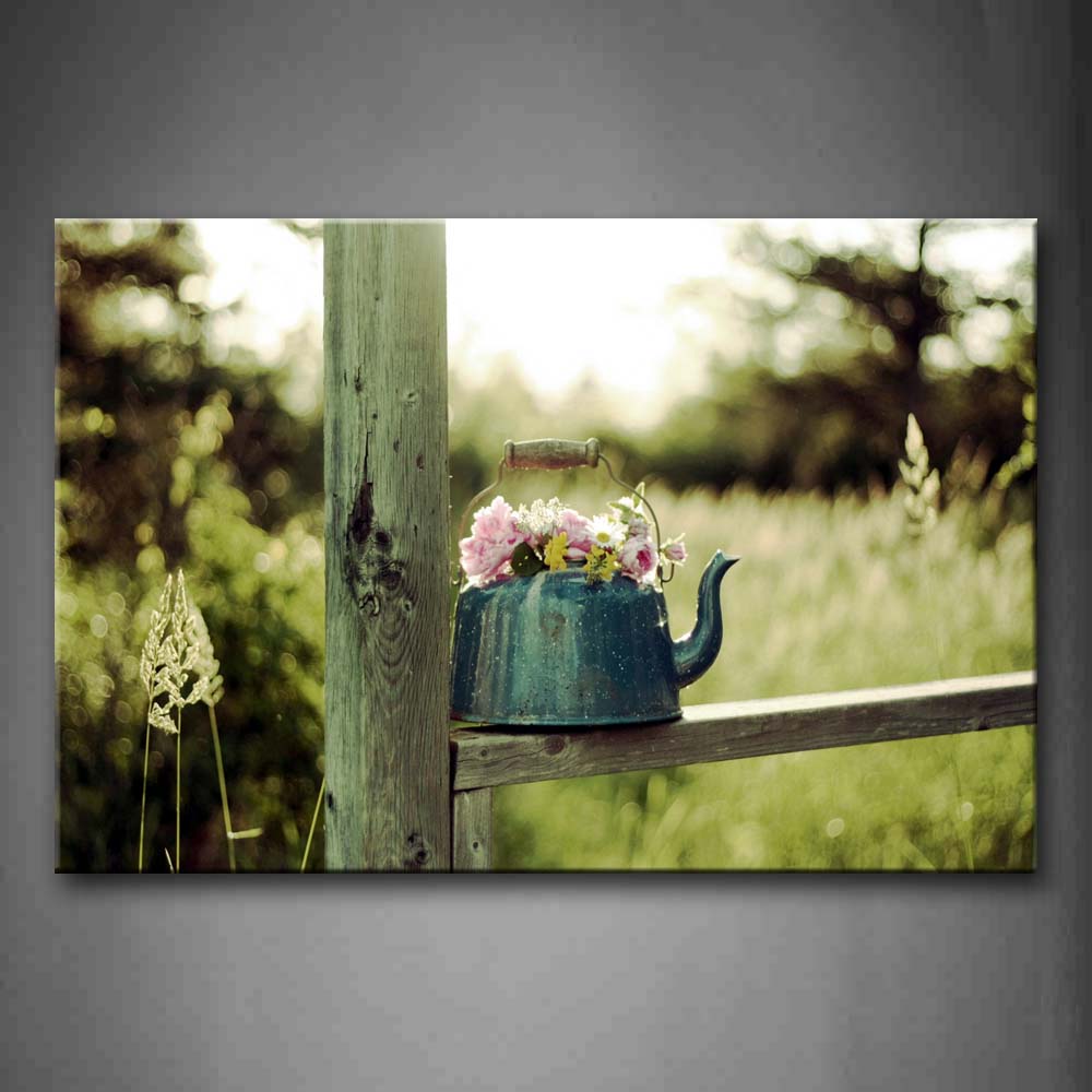 Flower In The Kettle Wall Art Painting The Picture Print On Canvas City Pictures For Home Decor Decoration Gift 